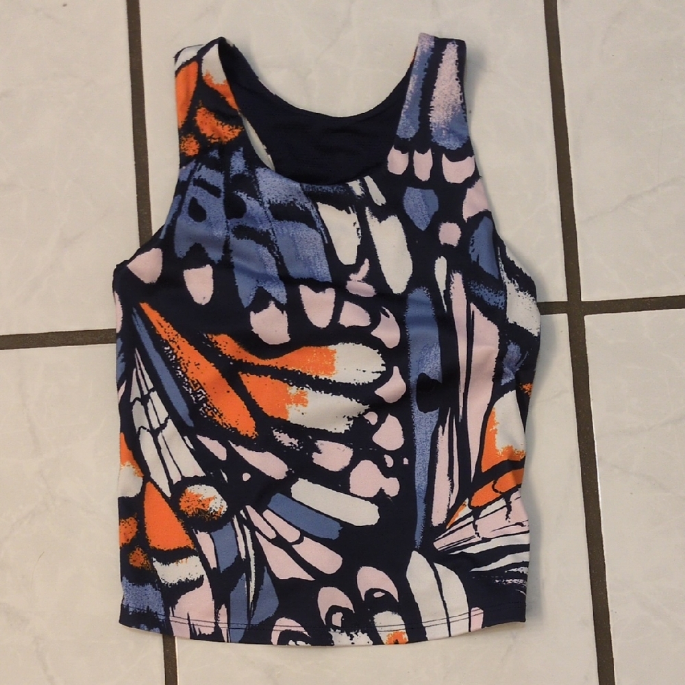 Athletic Works Tank Top Butterfly Wing Design